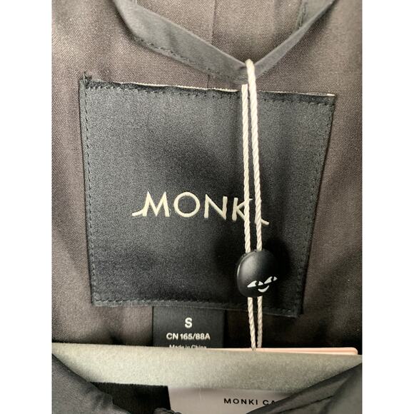 ASOS Monki Liv Quilted Jacket Womens Small Black New - Picture 7 of 11